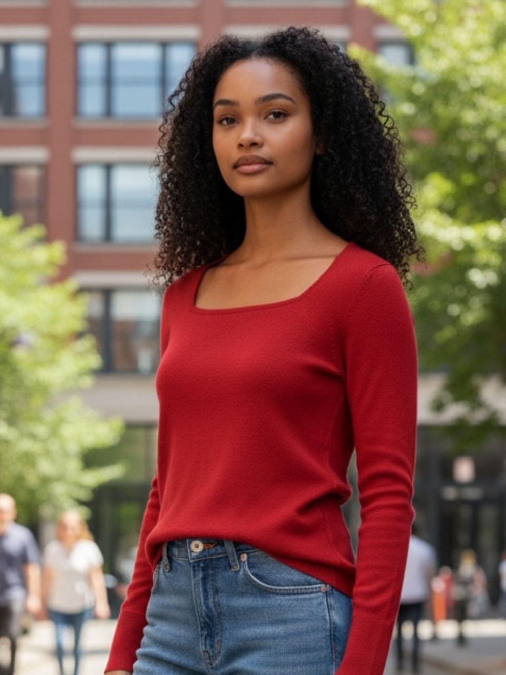 Nvgard collection RED TOP WITH LONG SLEEVES. Size 8, VINTAGE